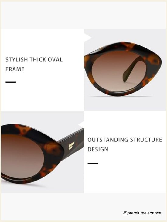 Trendy Thick Oval Polarized Sunglasses main image 6
